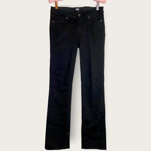 PAIGE Skyline Straight Black Jeans | Size 27